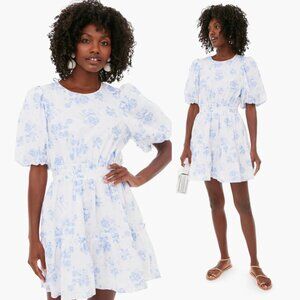 Tuckernuck Hyacinth House Blue Chintz Terry Floral Mini Dress Size M